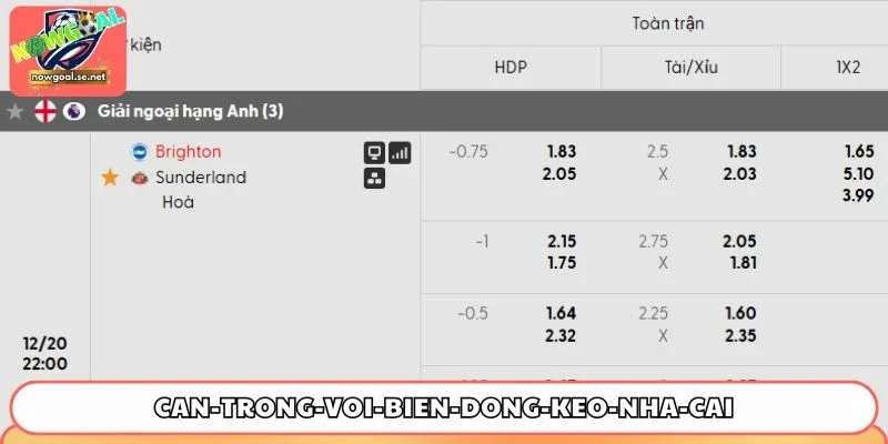 Cẩn trọng với biến động kèo nhà cái