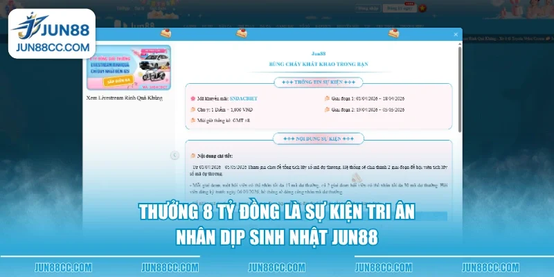 thuong 8 ty dong la su kien tri an nhan dip sinh nhat jun88 thuong 8 ty dong la su kien tri an nhan dip sinh nhat jun88